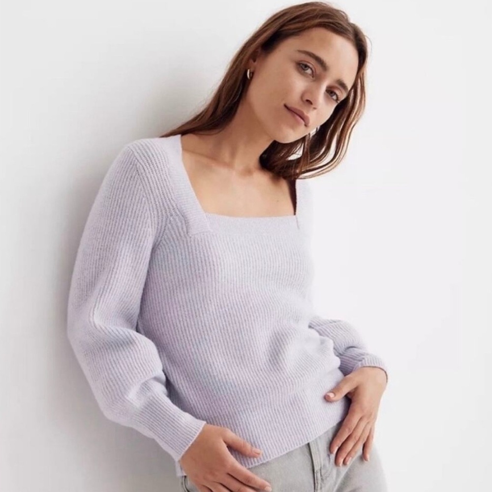 Madewell light purple pullover sweater - Size: XXSmall